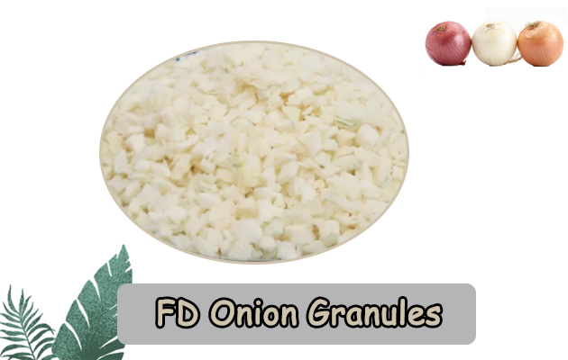 Freeze dried onion granules