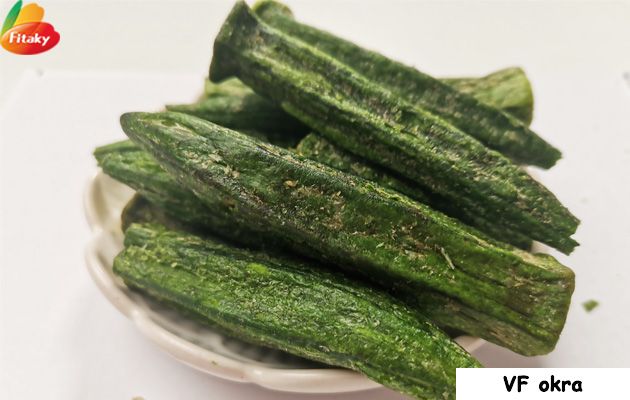 Vacuum fried okra