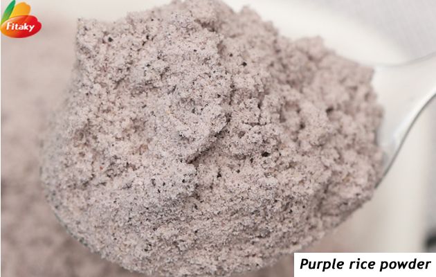 Purple rice powder