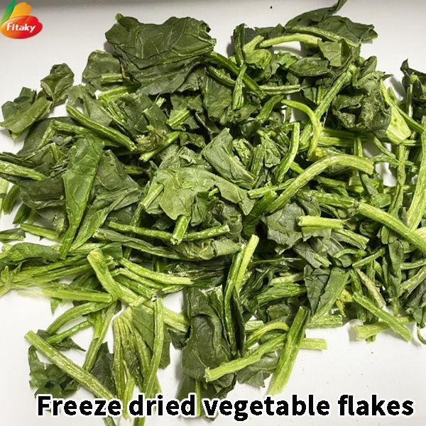 Freeze dried spinach flakes