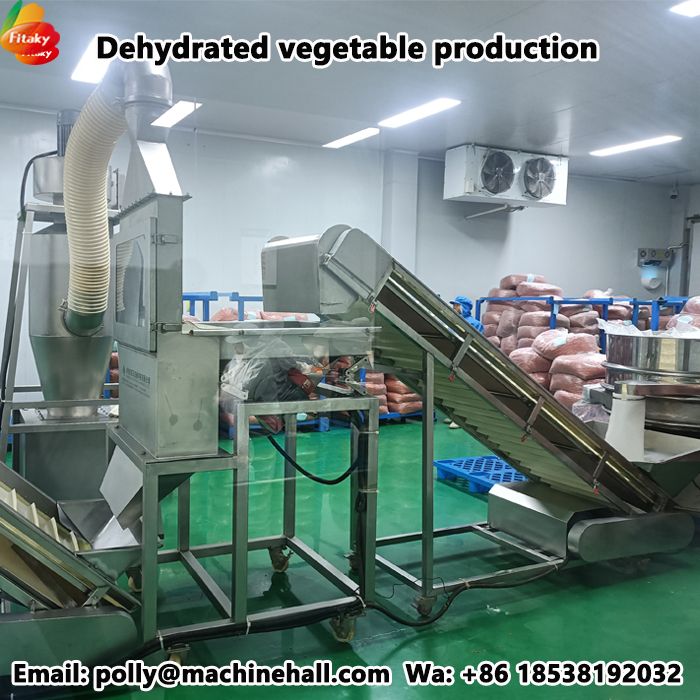 Dehydrated vegetable production
