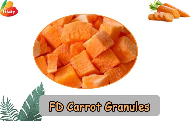 Freeze dried carrot granules