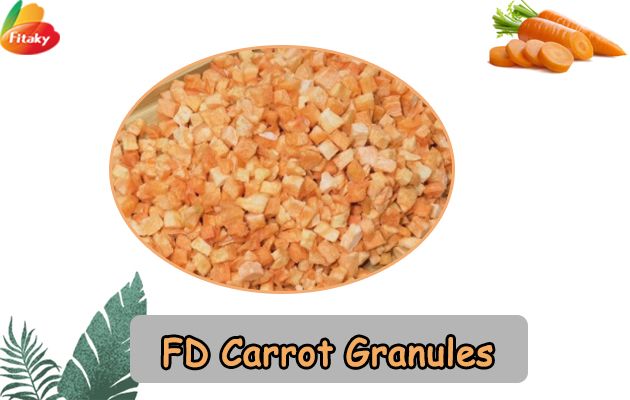 Freeze dried carrot granules