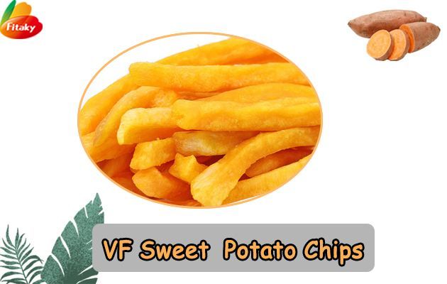 Vacuum fried sweet potato chips