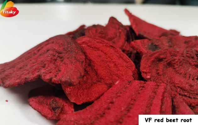 Vacuum fried red beet chips