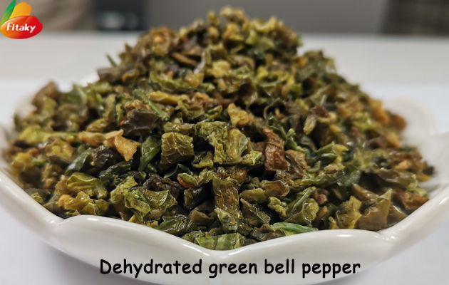 Dehydrated green bell pepper