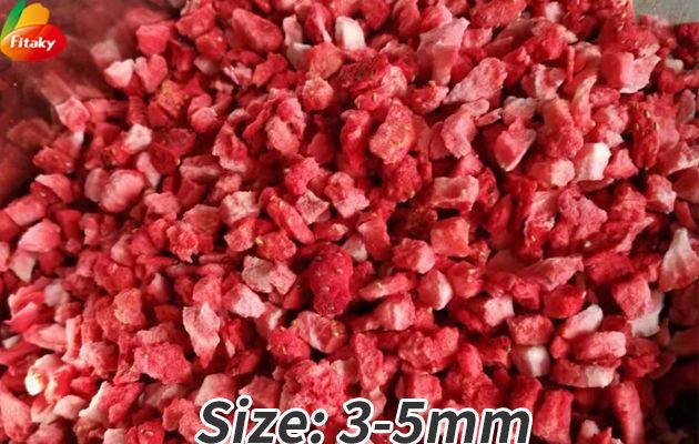 Freeze dried strawberry granules
