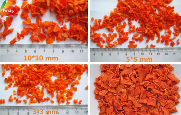 Dehydrated carrot granules