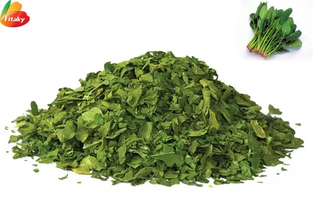 Dehydrated spinachflakes