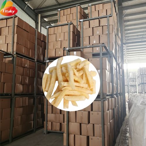 Vacuum fried potato strips