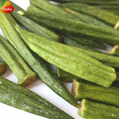 Vacuum fried okra