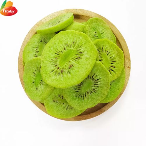 Vacuum fried kiwi slices