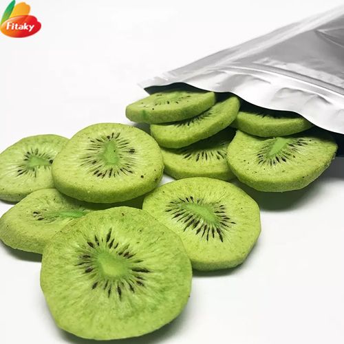 Vacuum fried kiwi slices