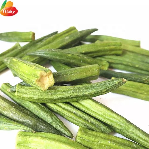 Vacuum fried okra